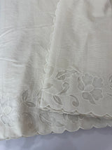 Mul chanderi saree with applique borders MSH111 -Offwhite