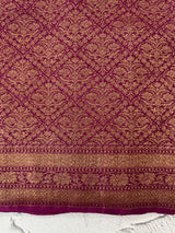 Semi katan Banarasi saree in zari weaving - MSKB899 Vadamalli