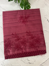 Cutwork Blended matka Tussar silk saree with embroidery MS4899