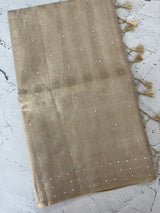 Tissue silk saree with foil work MSH214