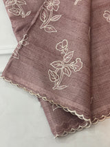 Soft kota silk saree with embroidery and scalloped border MS14983