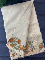 Kota silk saree with cross stitch embriodery MS13508C