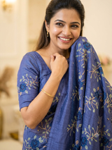Pure desi tussar silk saree with embroidery- MTSS659