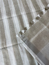 Linen cotton saree with stripes MLS67