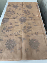 Tissue chanderi saree with applique work MSH699 - DustyPeach