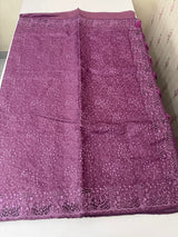 Cutwork Blended tussar saree with thread work MTS9078