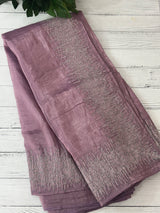 Crush Organza embroidery saree MS9740 Faded Wine