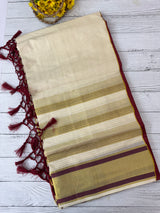 Kerala tissue saree- Gold lines
