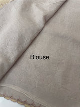 Soft Pashmina saree with organza Applique work MSH253