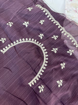 Chiffon Georgette saree with embriodery border - SRDIRR