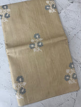 Crepe semi tussar silk saree with cross stitch embroidery-MSCS634