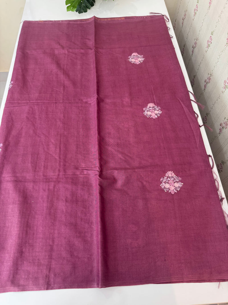 Semi tussar saree with Handwork MS44500