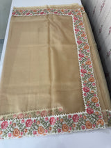 Organza saree with embroidery borders - MSH989