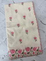 Mul chanderi embriodery saree with scalloped borders MSH176 (3)
