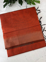 Semi silk sarees with temple border  MTS890