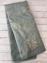 Organza saree with tissue applique work MK62 - Powder Blue