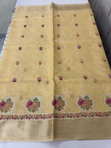 Tissue silk saree MS8190 - DuskyYellow