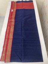Jute tussar silk saree with contrast borders MJL655