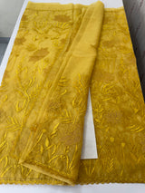 Soft organza saree with applique and thread work - MSH956
