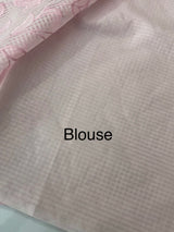 Moonga Kota checks saree with applique woek MMC457 - PastelPeachPink