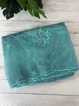 Glass organza saree with applique work- MSHW229