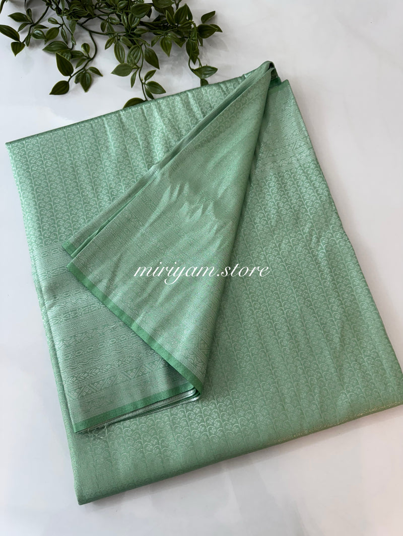 Pastel soft silk Saree - MKP936 Mint Green