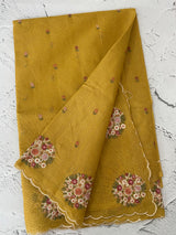 Kota checks saree with embroidery MS7645
