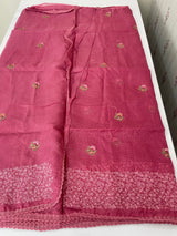 Kota checks embriodery saree MS7689 DarkPink
