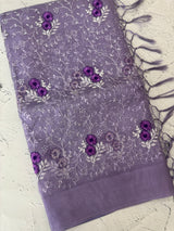Tissue silk saree with embroidery MSH240