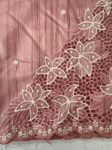 Cutwork Semi tussar saree MTSS680 - Nude Peach