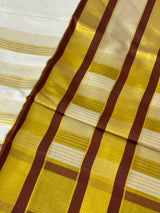 Kerala tissue saree- Gold lines
