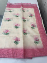 Silky kota saree with chikankari embriodery MSK4532