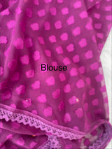 Chiffon Brasso saree with foil mirror work - MS7621