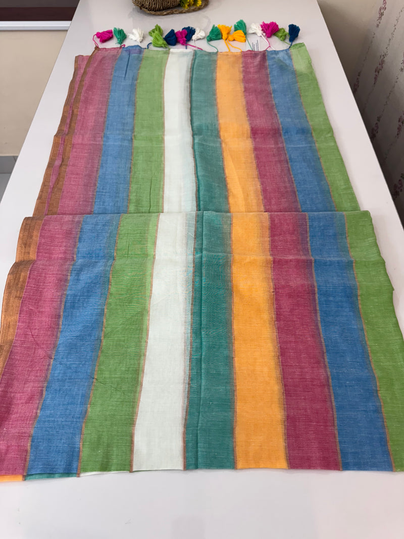 Rainbow Soft mulcotton saree MS4436