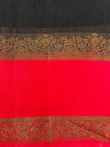 Semi Jute silk sarees with contrast pallu & blouse MJL392