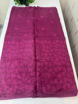 Soft kota checks saree with embroidery SDJCS21