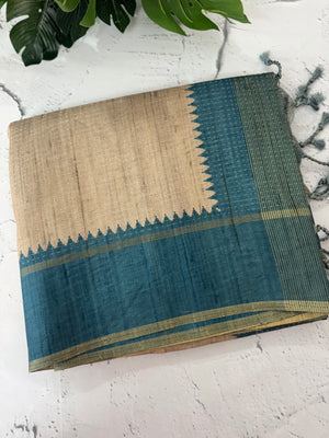 Semi silk saree with contrast borders MSS487
