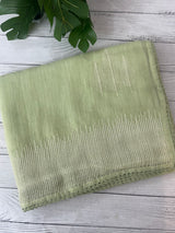 Semi linen saree with embroidery- MS15088 Pastel PistaGreen