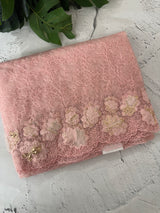 Soft Organza saree with thread work and tissue applique borders - MCW605 BabyPink