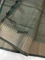 Semi silk sarees with temple border  MTS890