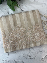 Chanderi tissue saree with applique work-  MSH250