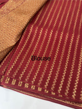 Banarasi Tussar Georgette Saree  - MS44376 Maroon