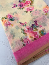 Semi linen saree with digital prints  MLS8765 (2)