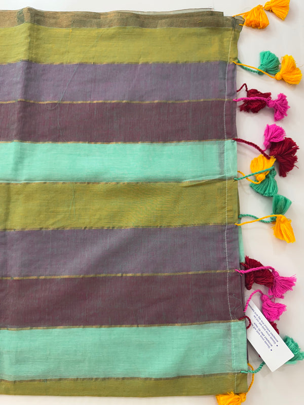 Rainbow Soft mulcotton saree MS4436