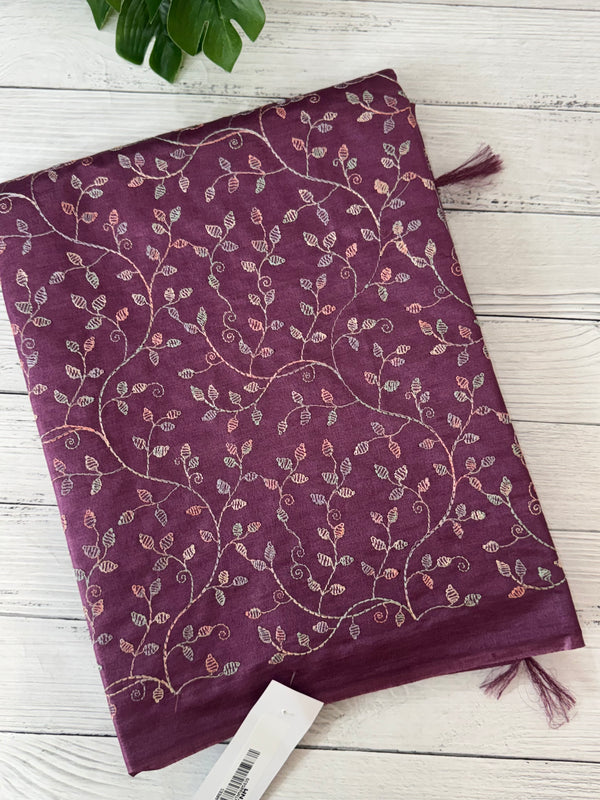 Pure desi tussar silk saree with embroidery- MTSS659 (1)