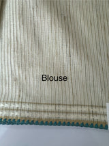 Blended soft tussar saree with thread work MTS9965