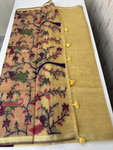 Jamdani silk Cotton Saree with thread work  MSJ795