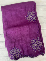 Crush Organza saree MSK5463- DeepViolet