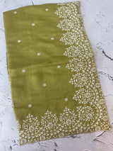 Soft Chanderi saree with  embroidery borders- MCK77