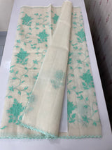 Lightweight Kota Moonga checks saree with applique work MSH288